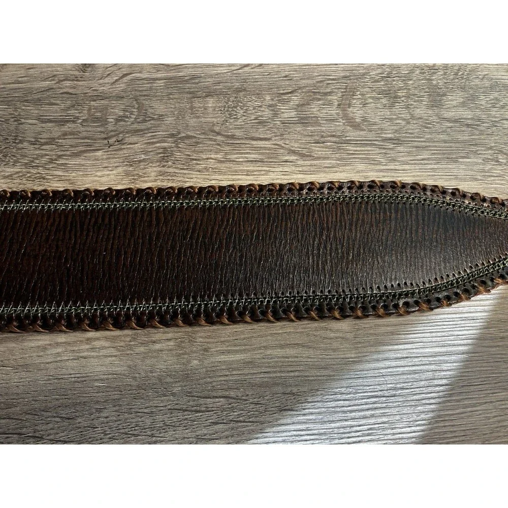 ANOTHER LINE BROWN GENUINE LEATHER WOMEN'S BELT SIZE L  2.3/4